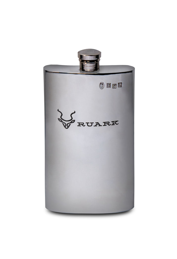 Tall Pewter 8oz Hip Flask