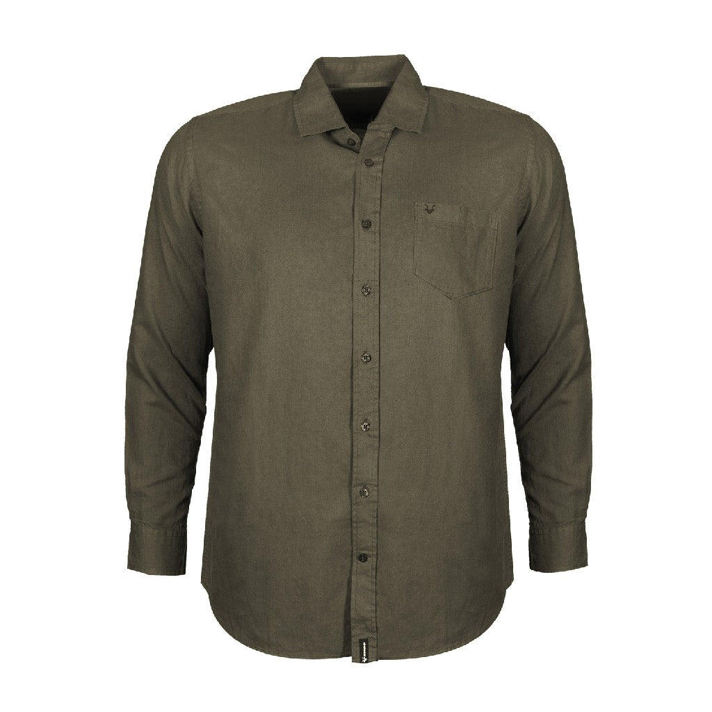 Relaxed Fit Linen Long Sleeve Shirt