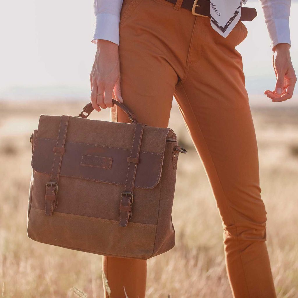Amboseli Waxed Cotton Briefcase
