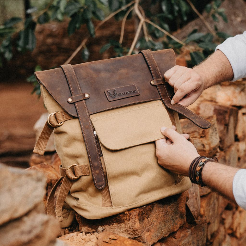Samburu Canvas And Leather Backpack