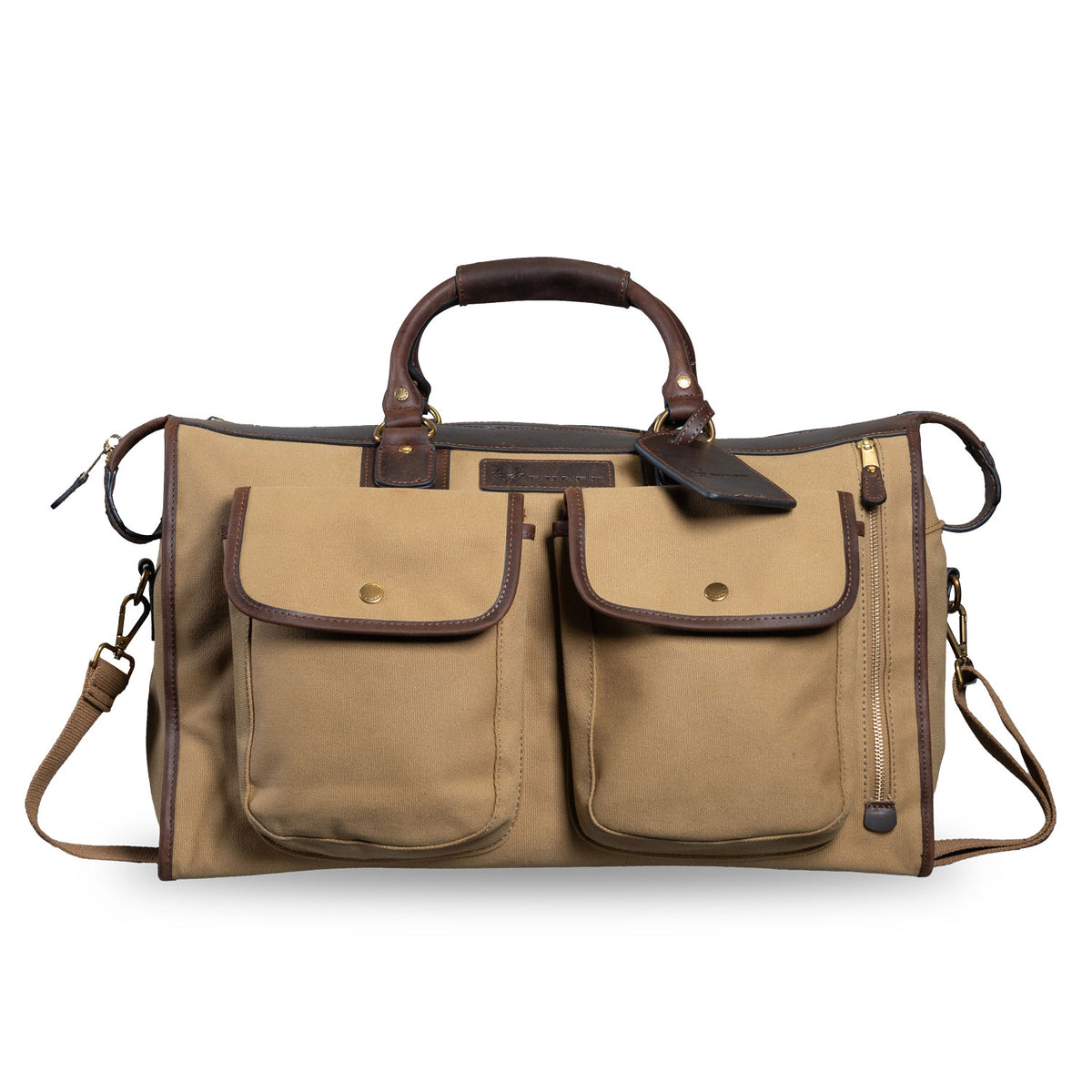 Savanna Canvas And Leather Overnight Bag