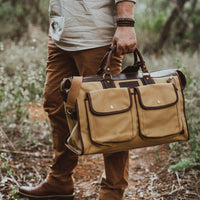 Savanna Canvas And Leather Overnight Bag