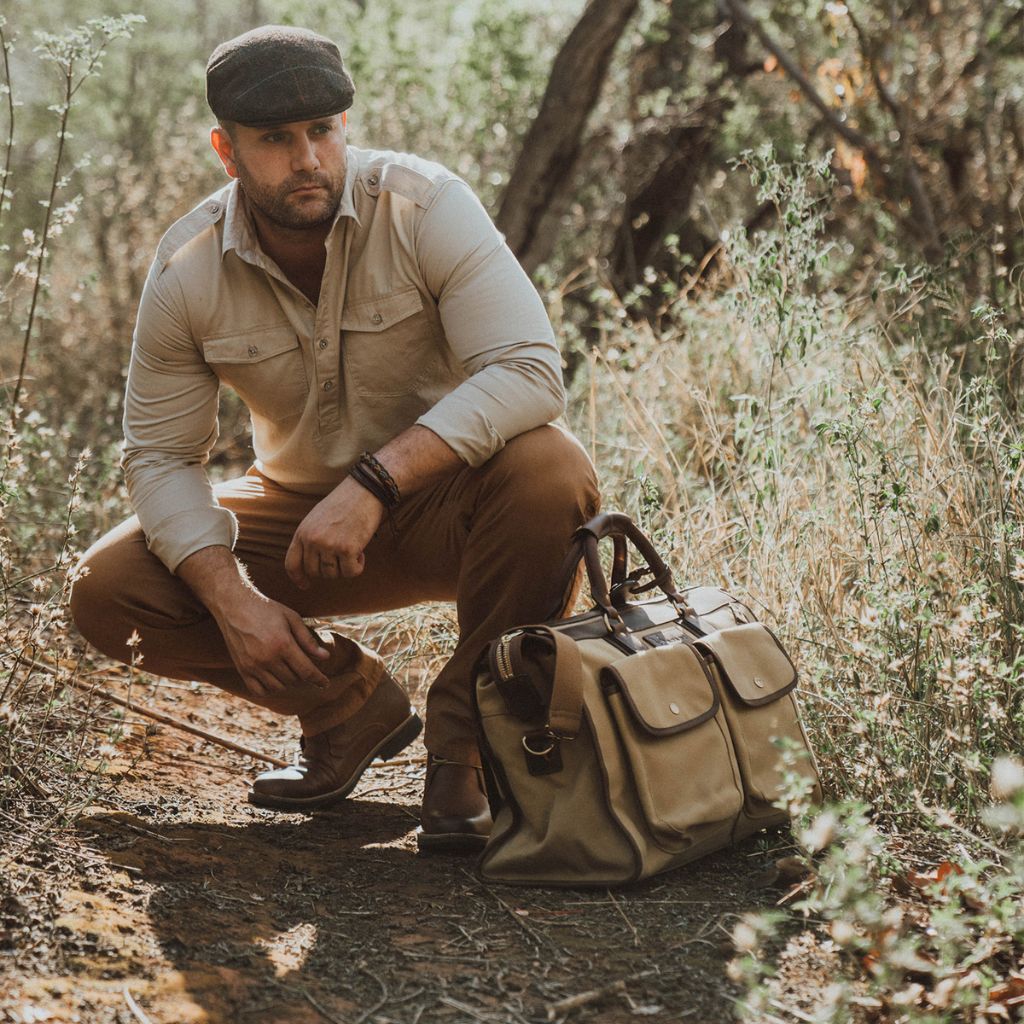 Savanna Canvas And Leather Overnight Bag