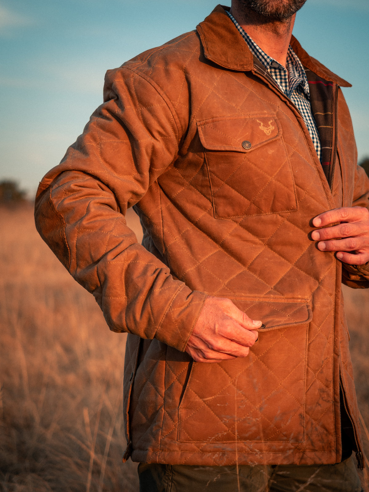 Waxed Cotton Quilted Jacket